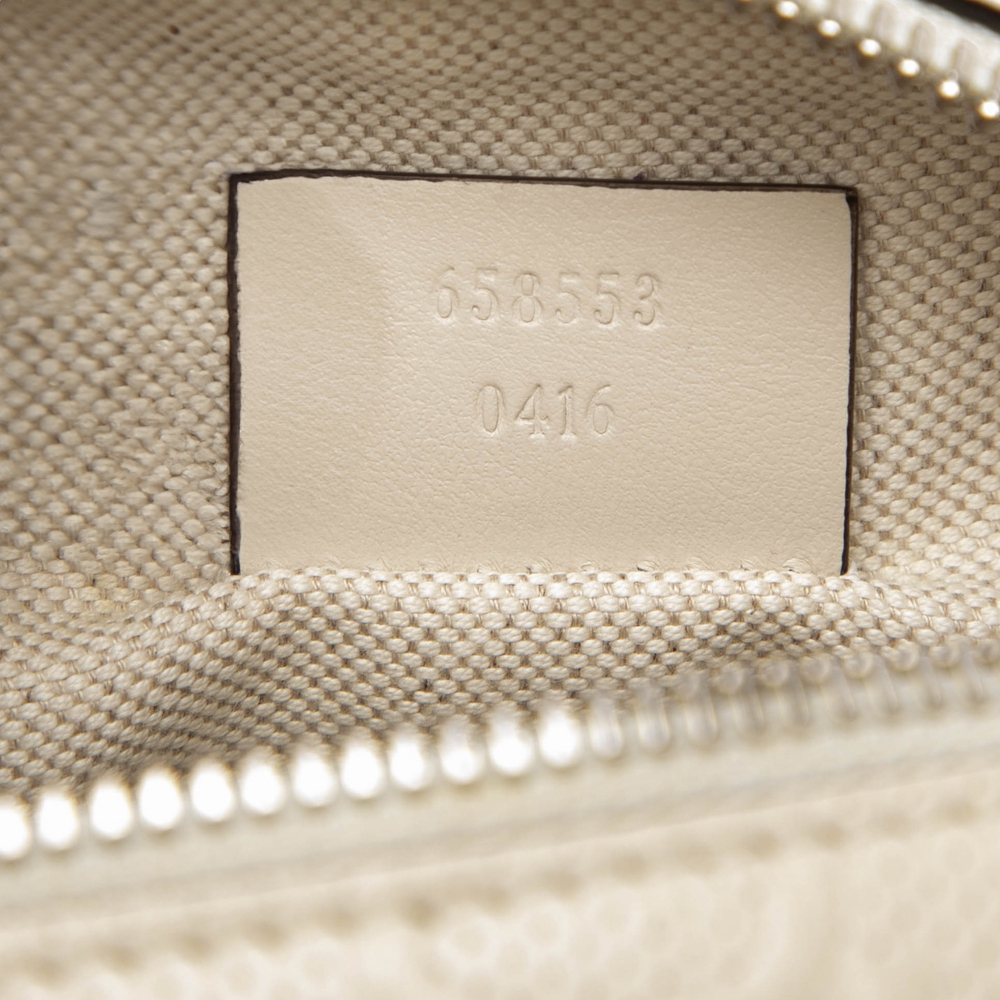 Pre-Loved Gucci Mini GG Embossed Perforated Calfskin Satchel - Picture 6 of 8